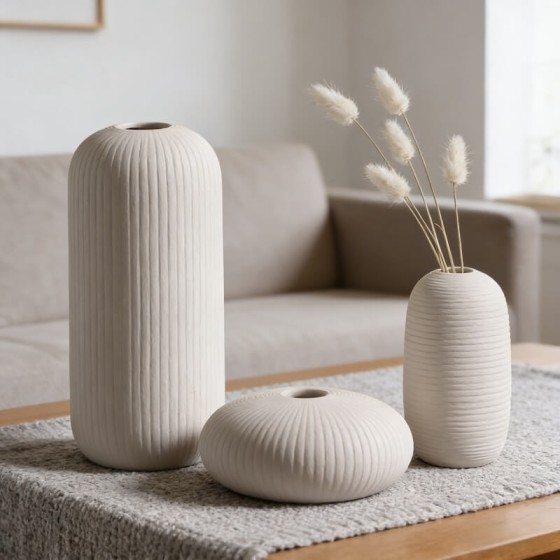 Ceramic Small Vase|Modern Minimalist Home Decor for Tabletop & Shelf|NovoDecor