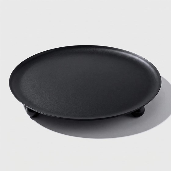 Metal Decorative Tray | White/Black Vanity & Coffee Table Organizer